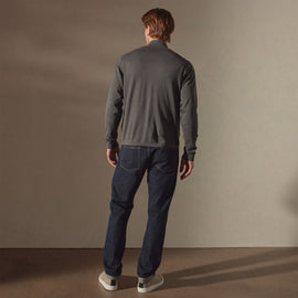 Linen Blend Zip Up in Pipe/Magma | James Perse Los Angeles