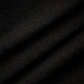 Linen Blend Long Sleeve Contrast Crew in Black/White | James Perse Los Angeles