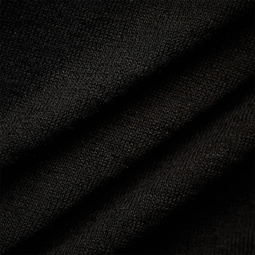 Linen Blend Long Sleeve Contrast Crew in Black/White | James Perse Los Angeles