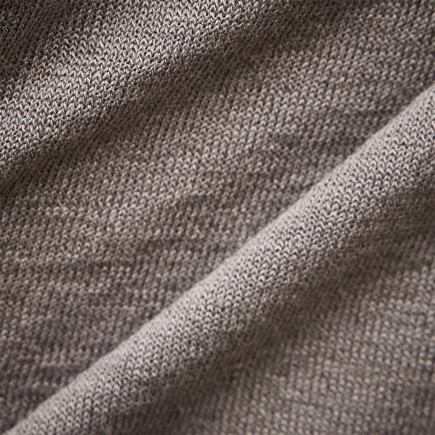Linen Blend Long Sleeve Contrast Crew in Silver Grey/White | James Perse Los Angeles