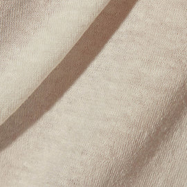 Linen Blend Long Sleeve Contrast Crew in White/Silver Grey | James Perse Los Angeles