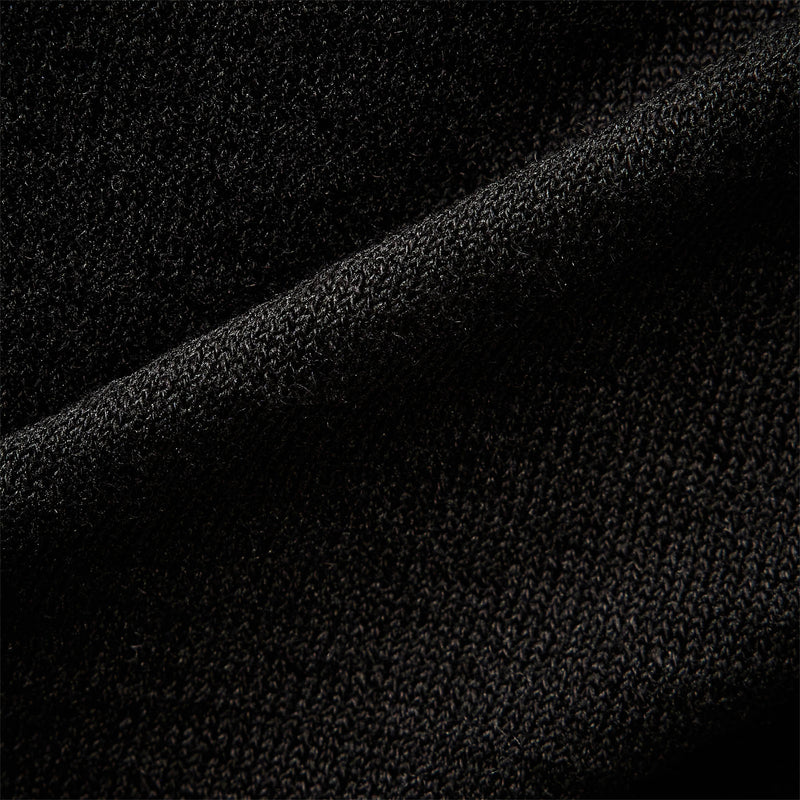 Linen Blend Contrast Polo in Black/White | James Perse Los Angeles