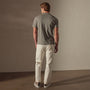 Linen Blend Contrast Polo in Silver Grey/White | James Perse Los Angeles