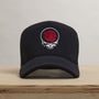 Grateful Dead Rose Embroidery Trucker in Black | James Perse Los Angeles