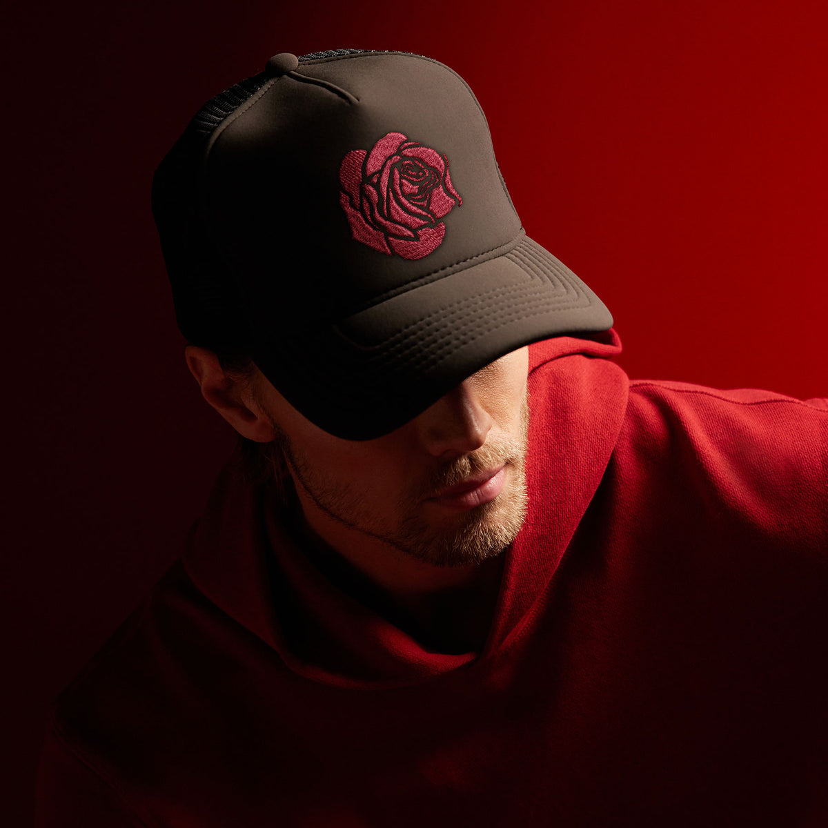Lux Rose (Cap) Los Angeles Dodgers Black Bling Red Rose Hat: Hand-jeweled  main image 2