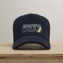Grateful Dead Lightning Bolt Embroidery Trucker in Navy | James Perse Los Angeles