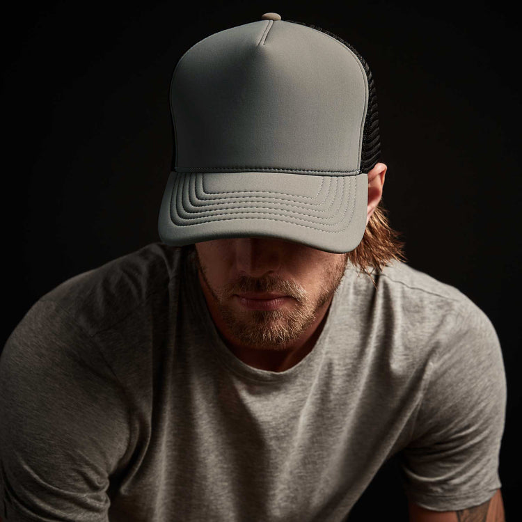 Scuba Trucker Hat in Pale Grey | James Perse Los Angeles