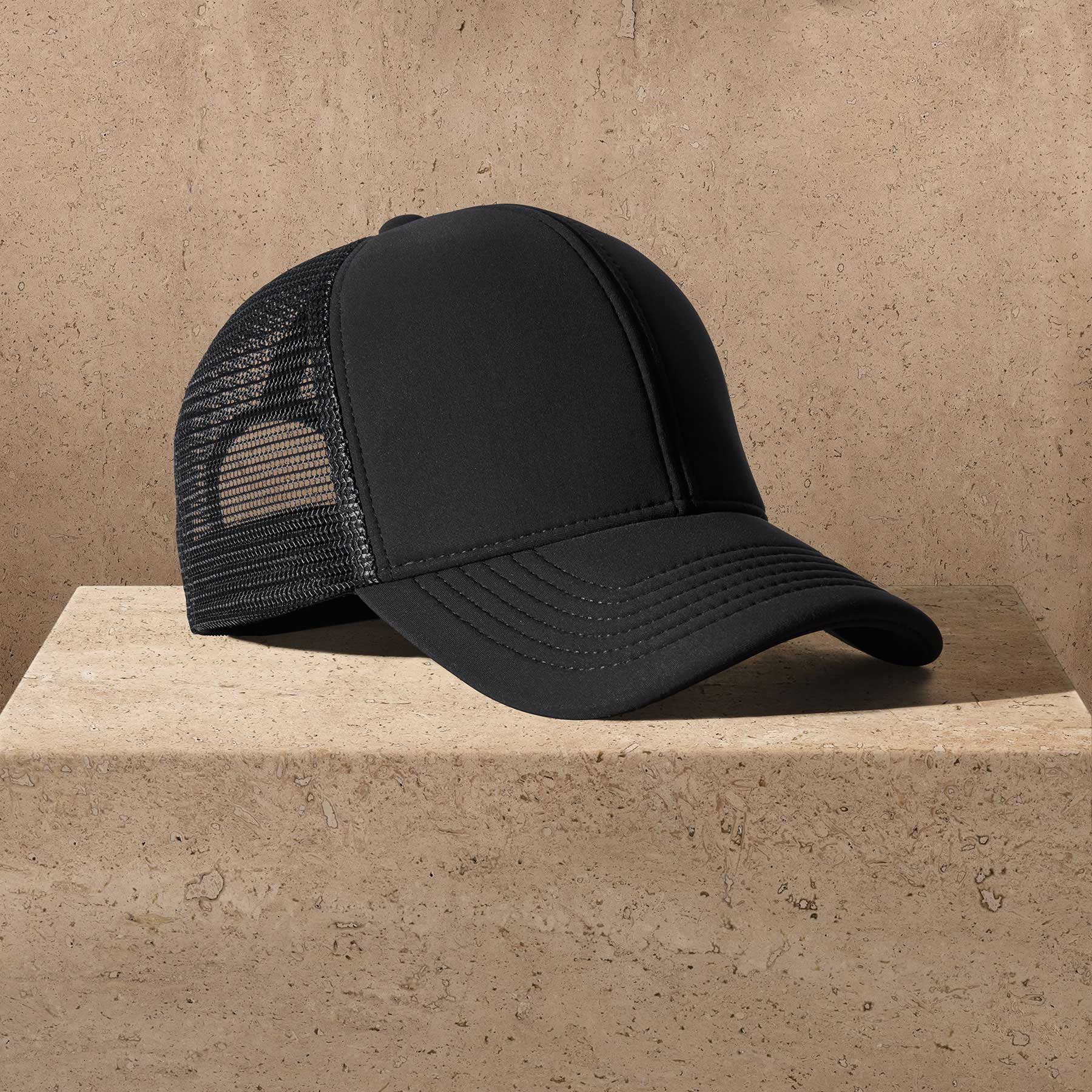 Scuba 6 Panel Baseball Hat - Black