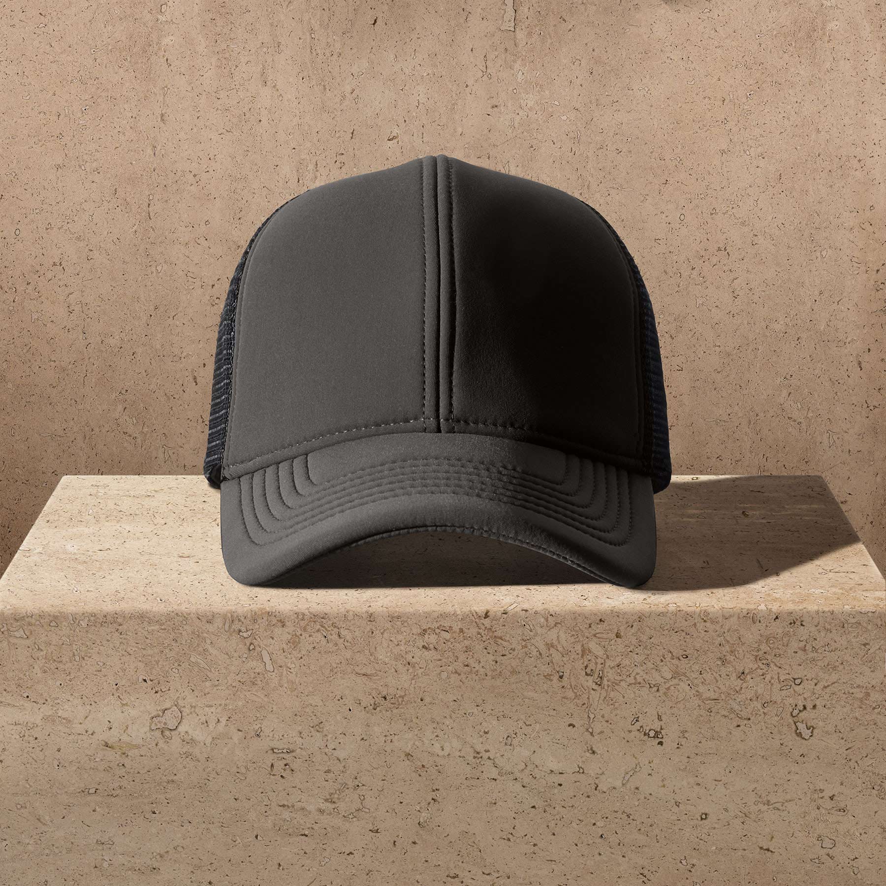 Corduroy Trucker Hat - Black | James Perse Los Angeles