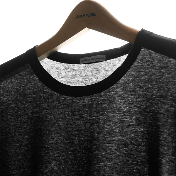 Clear Jersey Crew in Black | James Perse Los Angeles