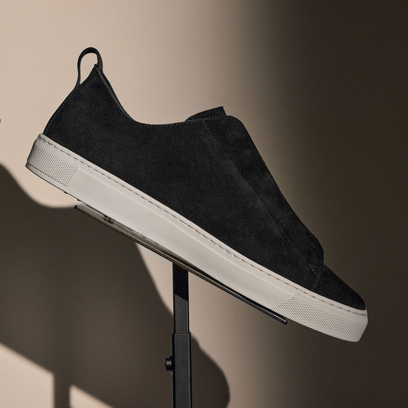 Suede Solstice Sneaker in Black | James Perse Los Angeles