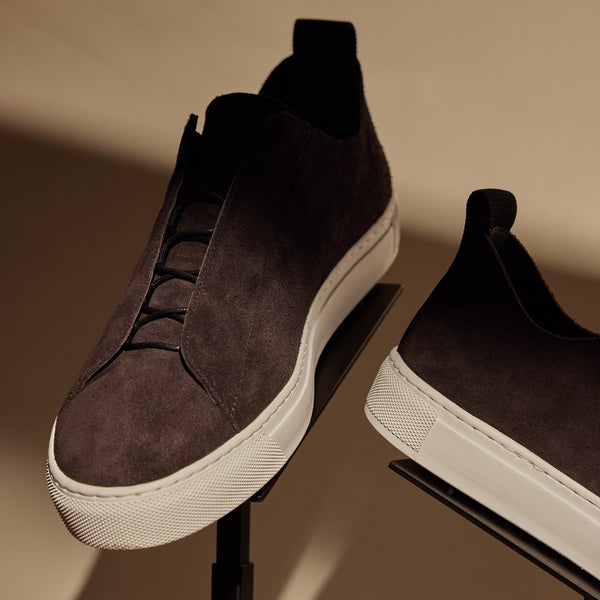Suede Solstice Sneaker in Cafe | James Perse Los Angeles