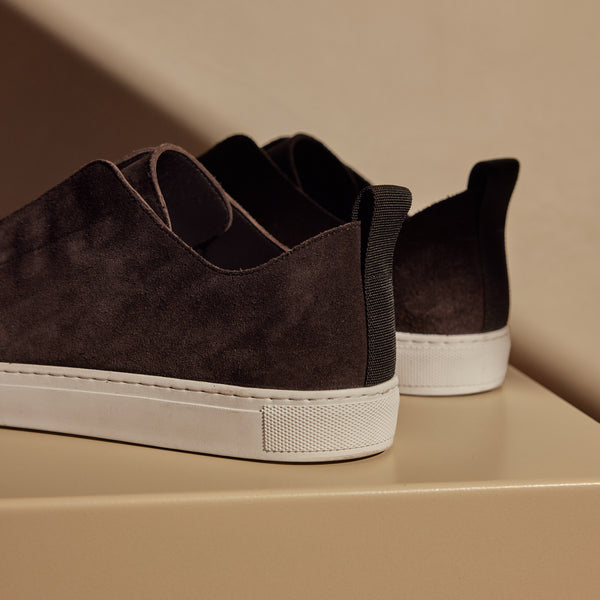 Suede Solstice Sneaker in Cafe | James Perse Los Angeles