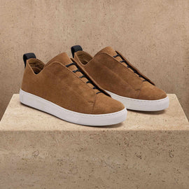 Men's Suede Solstice Sneaker in Chestnut | James Perse Los Angeles