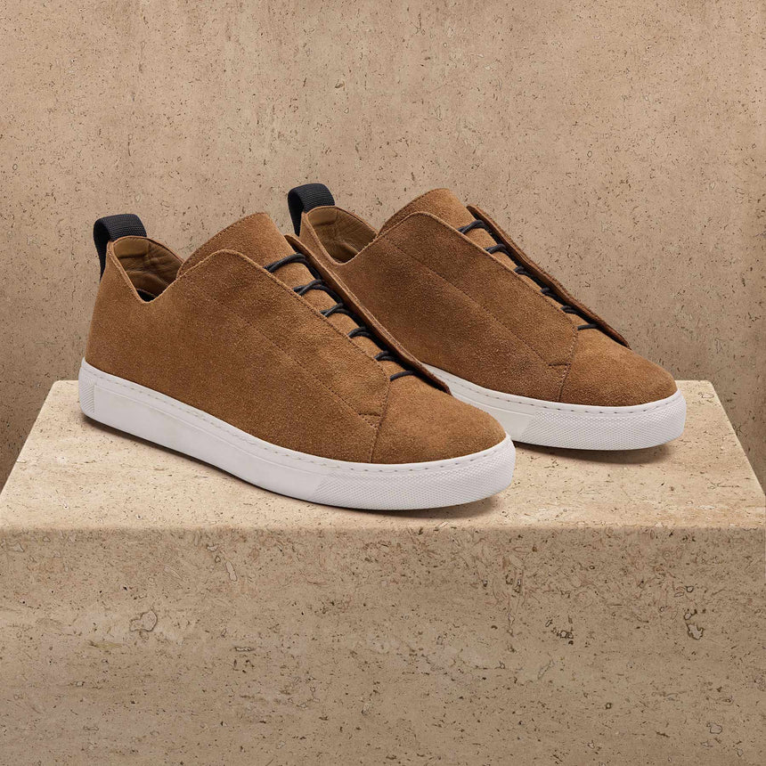 Men's Suede Solstice Sneaker in Chestnut | James Perse Los Angeles