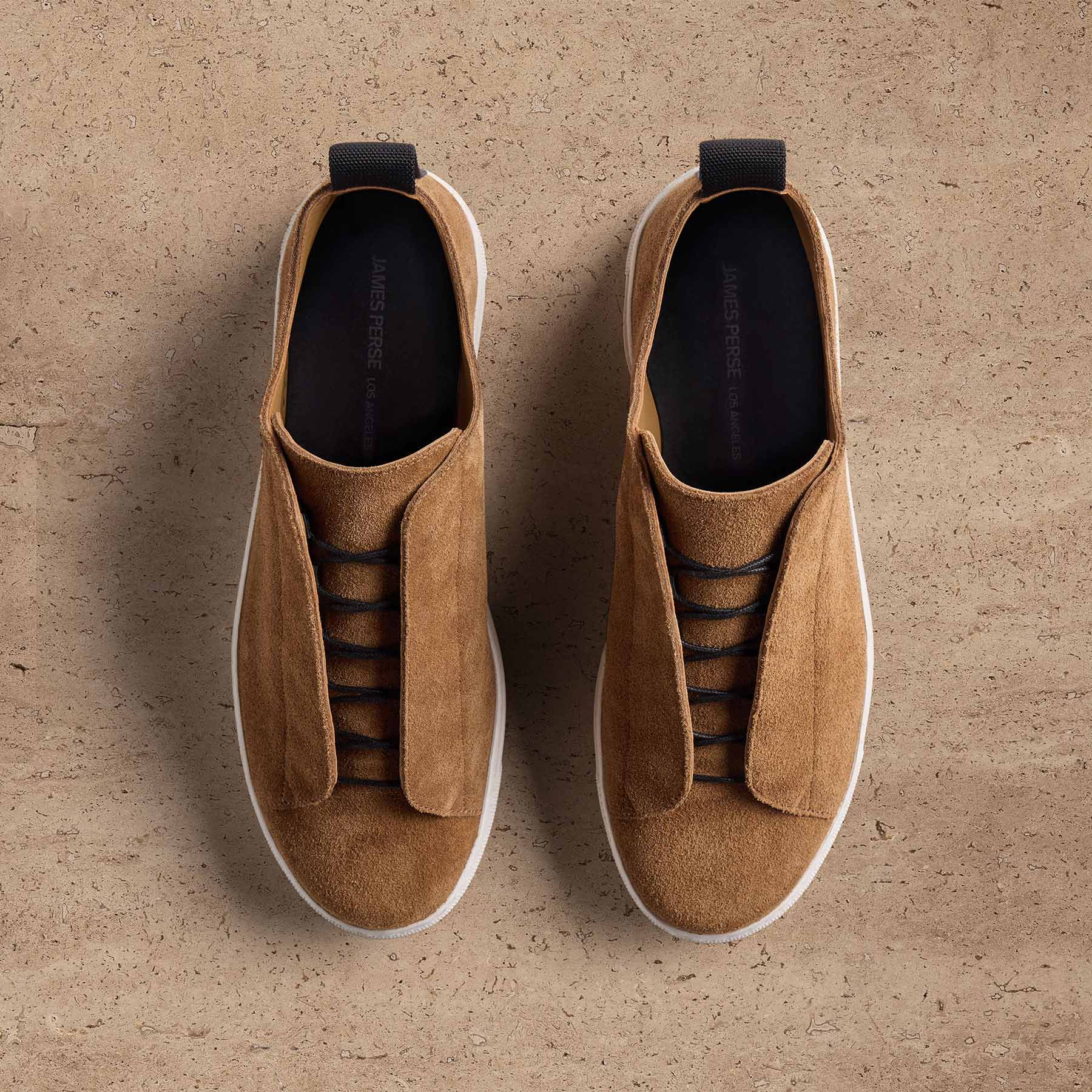 Men's Suede Solstice Sneaker in Chestnut | James Perse Los Angeles