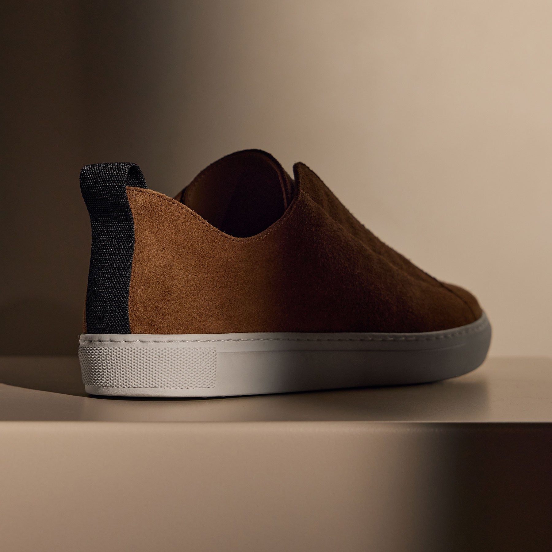 Suede Solstice Sneaker in Chestnut | James Perse Los Angeles