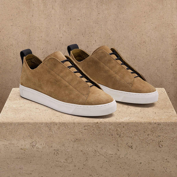 Men's Suede Solstice Sneaker in String | James Perse Los Angeles