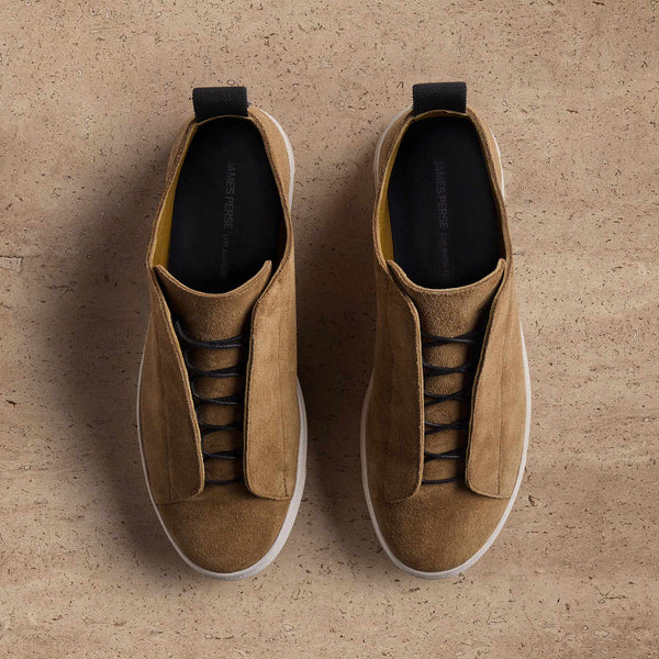 Men's Suede Solstice Sneaker in String | James Perse Los Angeles