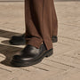 Men's Calf Leather Loafer in Black | James Perse Los Angeles