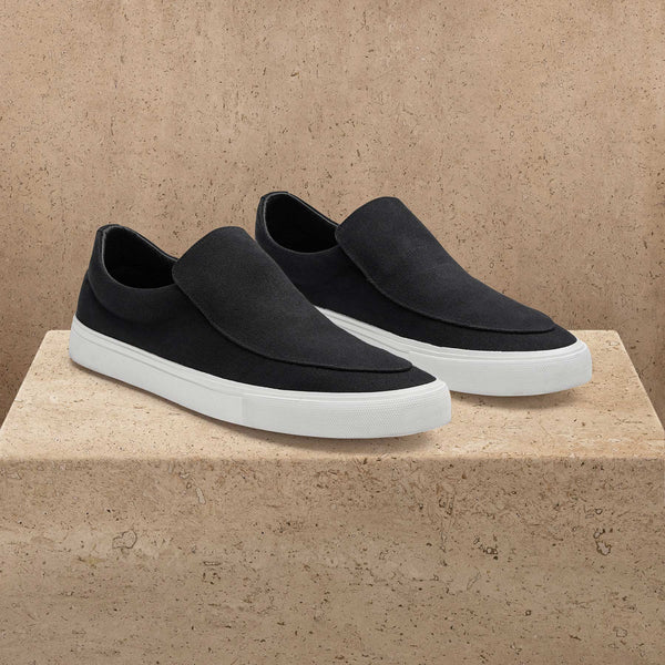 Men's Coastal Canvas Slip On in Black | James Perse Los Angeles