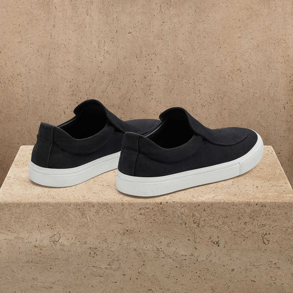 Men's Coastal Canvas Slip On in Black | James Perse Los Angeles