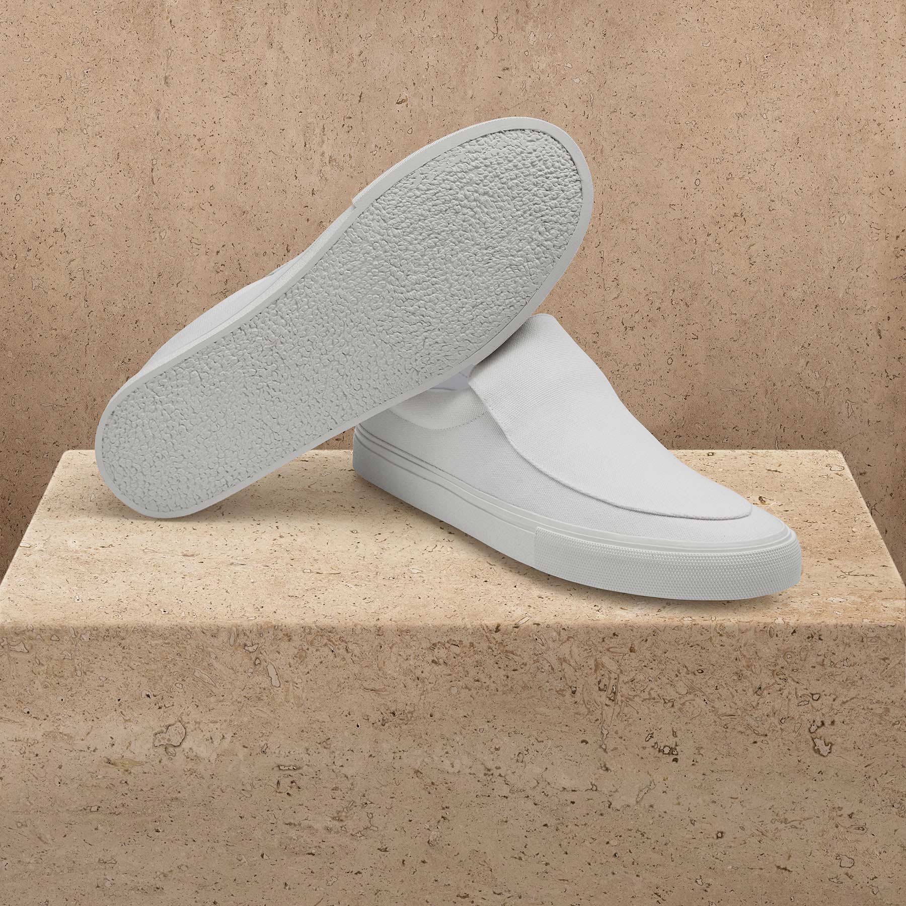 Men's Coastal Canvas Slip On in White | James Perse Los Angeles