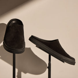 Men's Suede Clog in Black | James Perse Los Angeles
