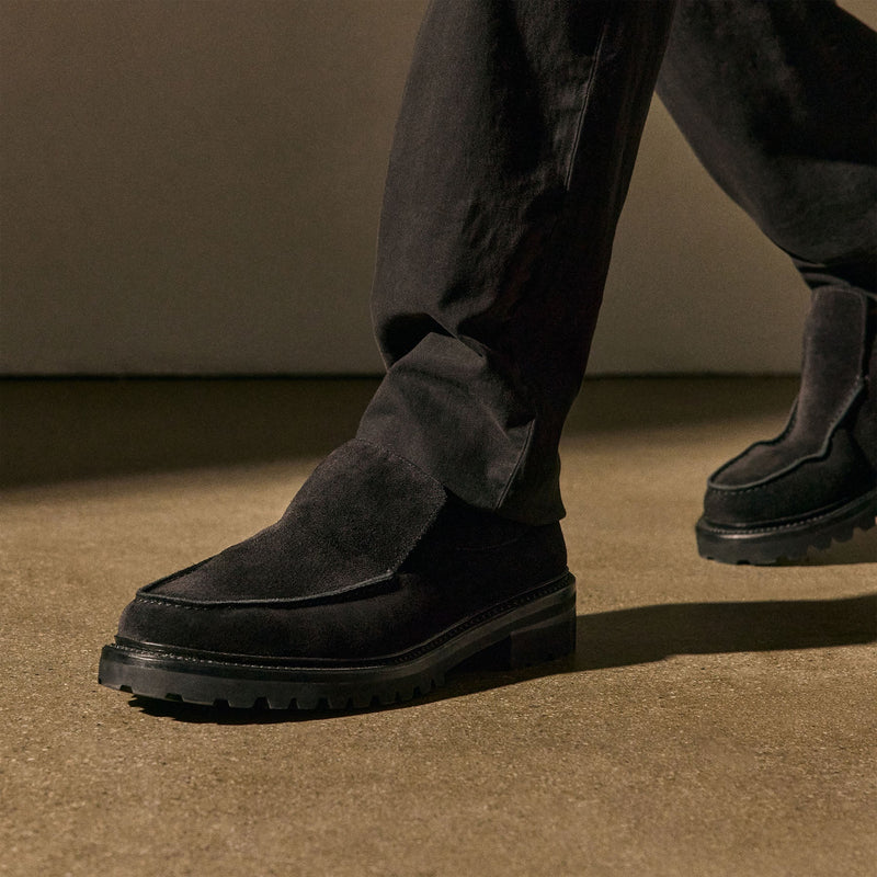 Men's Suede Loafer in Black | James Perse Los Angeles