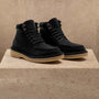 Men's Suede Work Boot In Black | James Perse Los Angeles