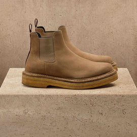 Men's Suede Chelsea Boot In String | James Perse Los Angeles