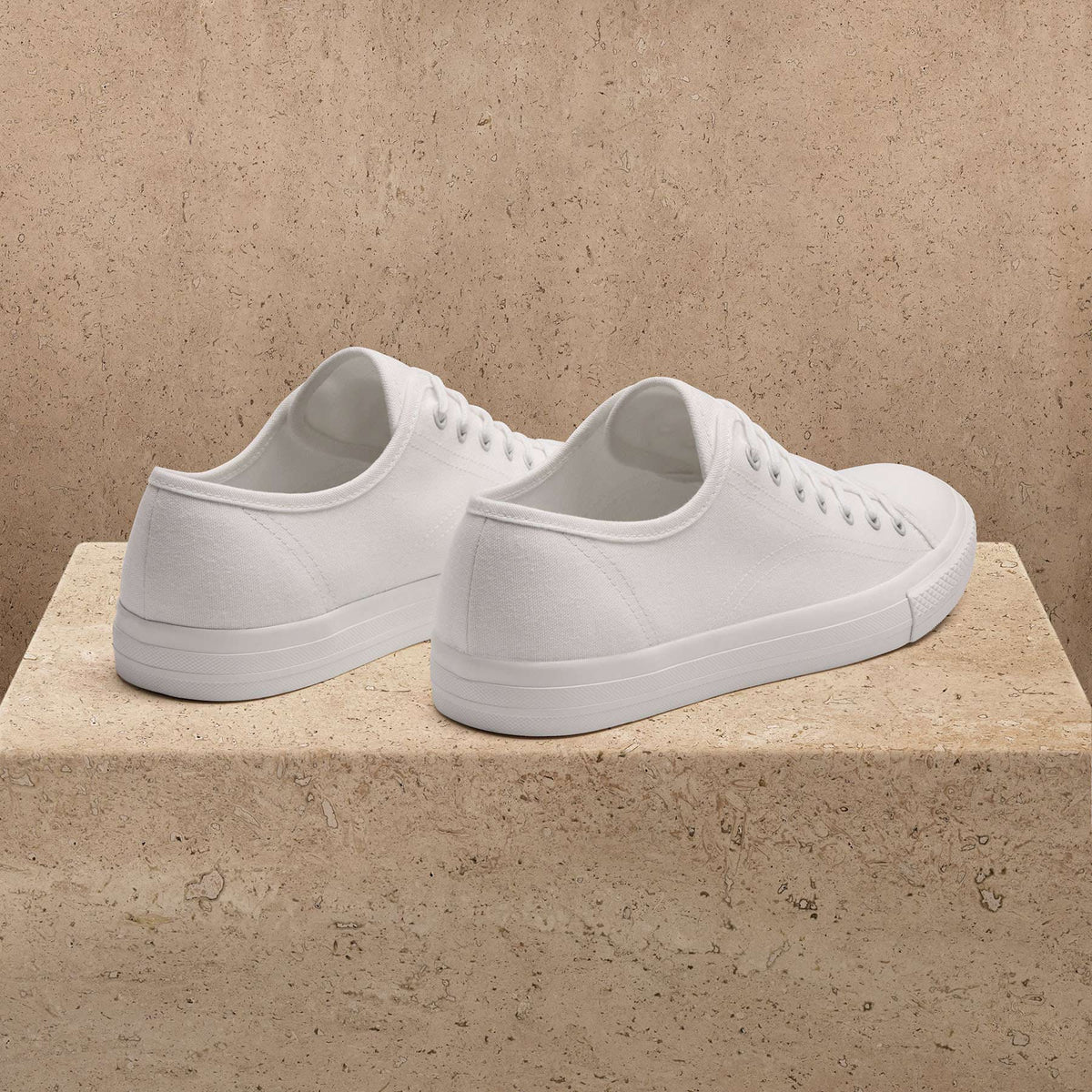 Men's Cotton Canvas Low Top Sneaker in White | James Perse Los Angeles