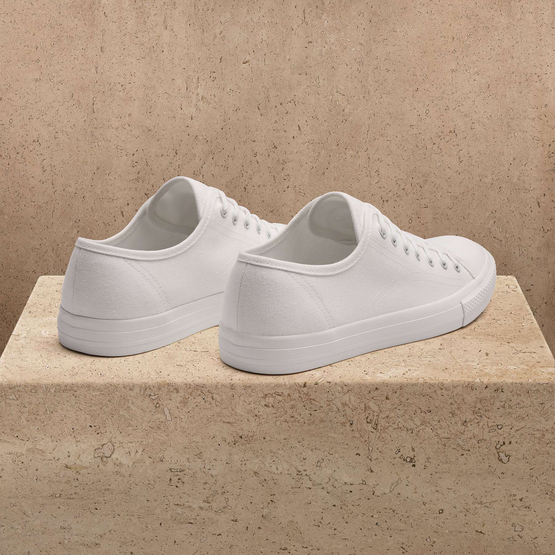 Men's Cotton Canvas Low Top Sneaker in White | James Perse Los Angeles