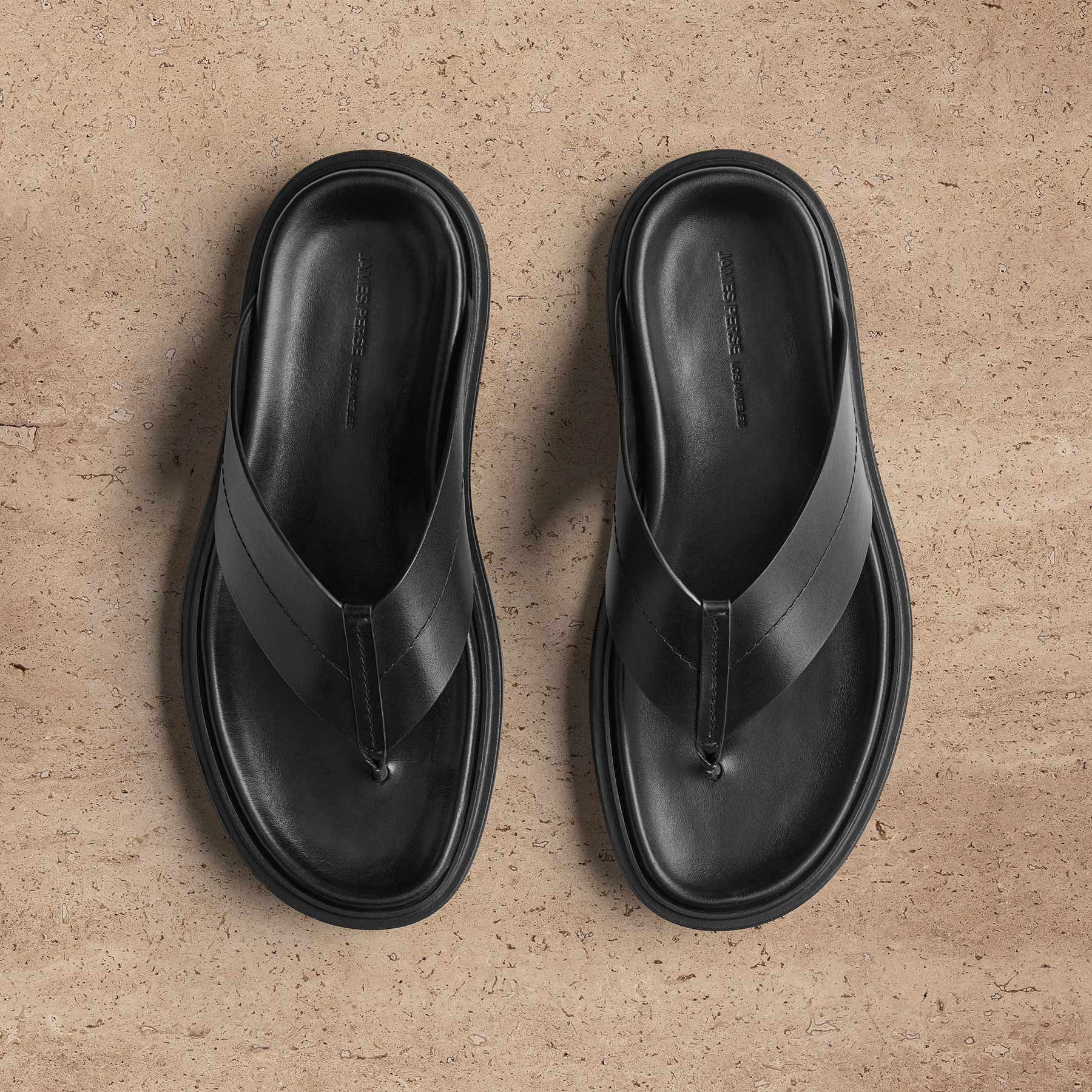 Men's Calf Leather Loafer in Black | James Perse Los Angeles
