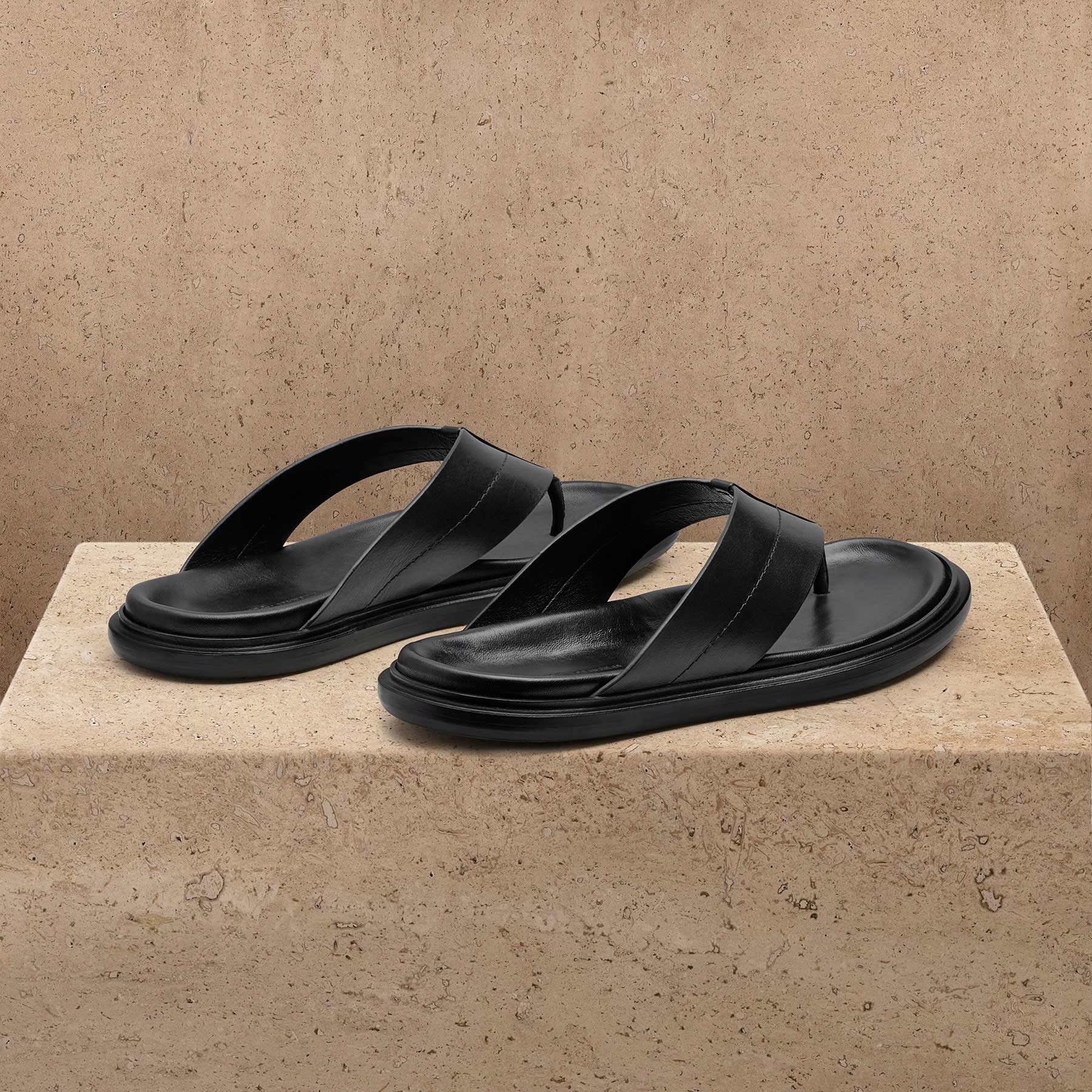Men's Calf Leather Loafer in Black | James Perse Los Angeles