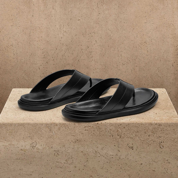 Men's Calf Leather Loafer in Black | James Perse Los Angeles