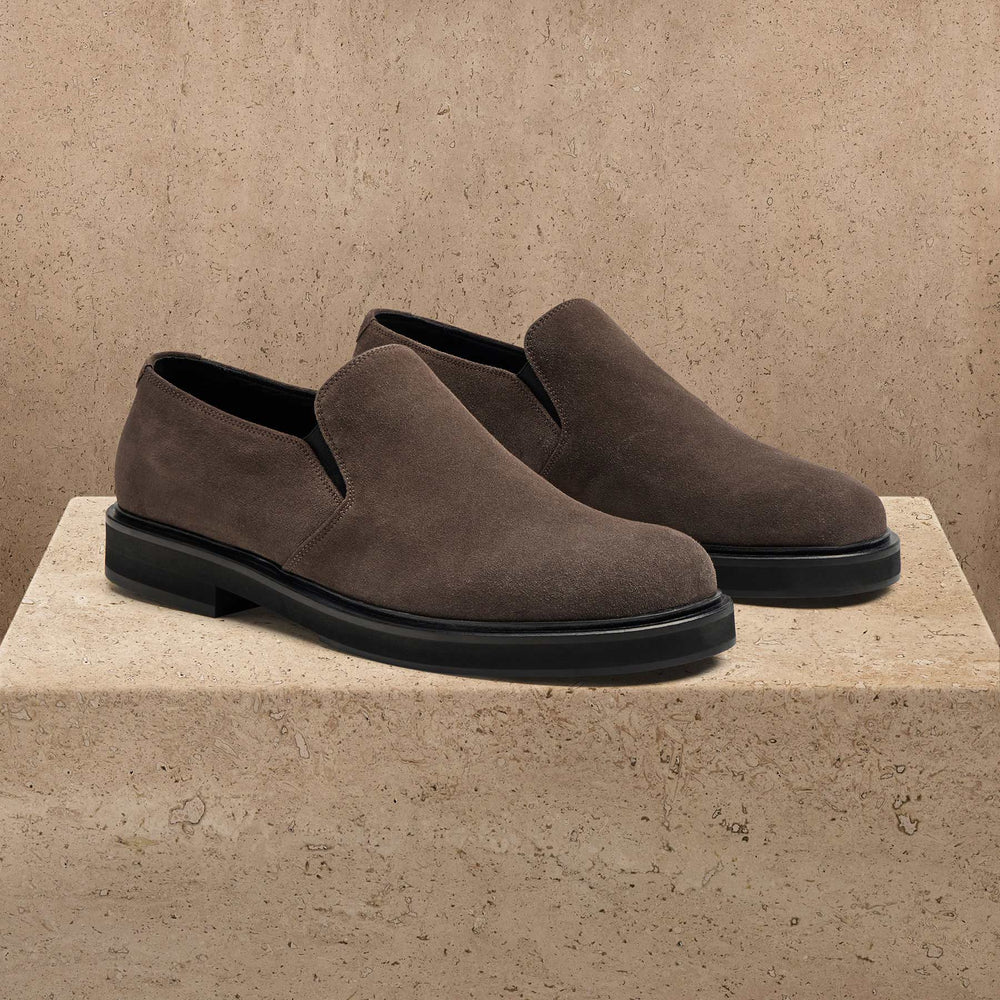Men's Soft Suede Loafer in Anthracite | James Perse Los Angeles
