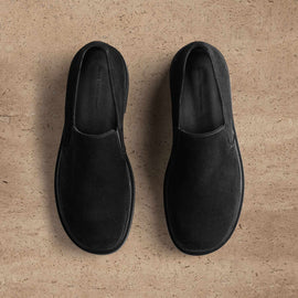 Men's Soft Suede Loafer in Black | James Perse Los Angeles
