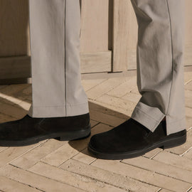 Men's Soft Suede Loafer in Black | James Perse Los Angeles