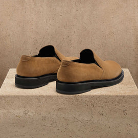 Men's Soft Suede Loafer In Cognac | James Perse Los Angeles