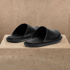 Men's Calf Leather Mule - Black
