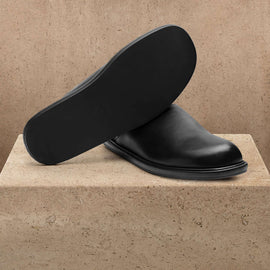 Men's Calf Leather Mule - Black
