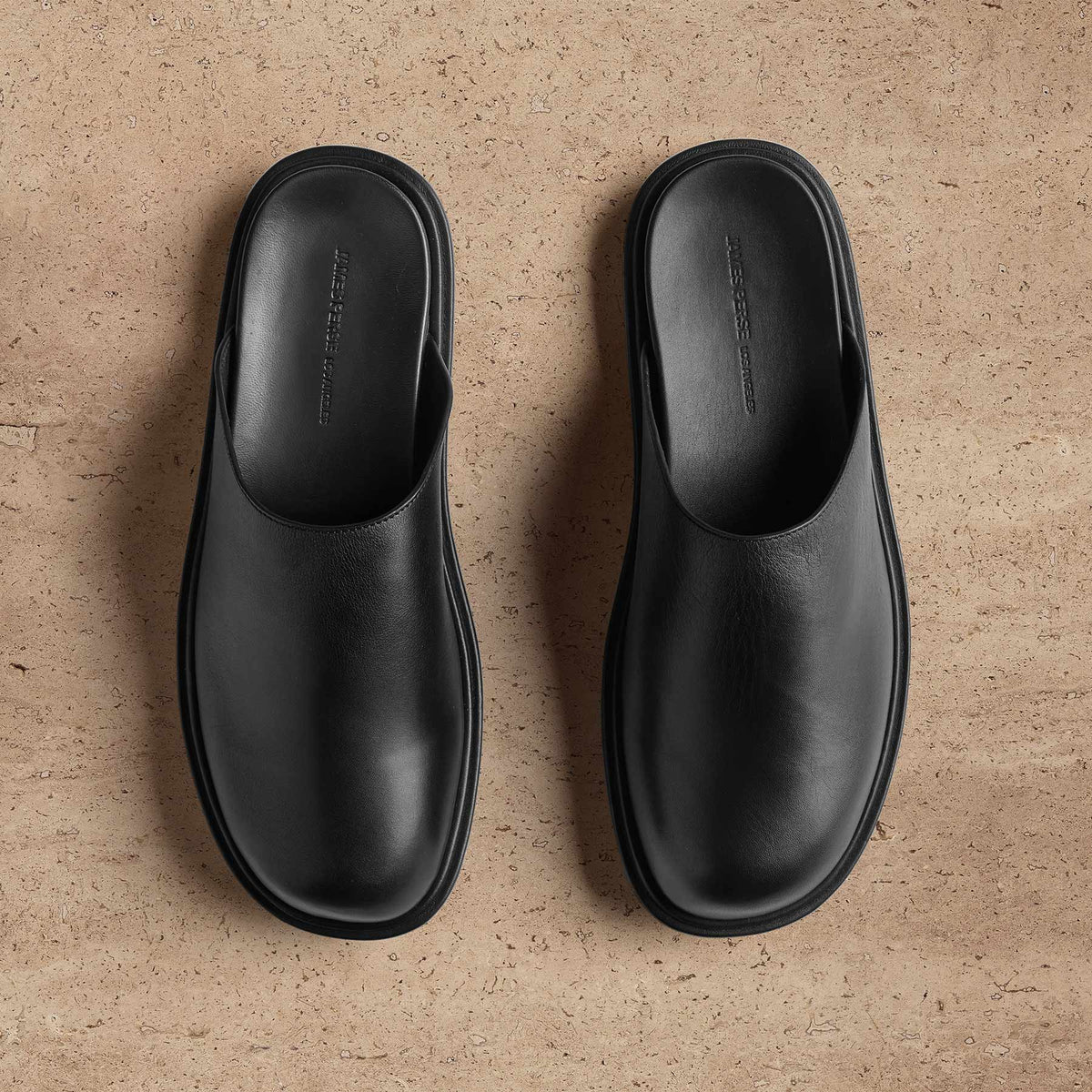 Men's Calf Leather Mule - Black