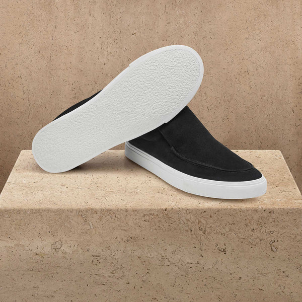 Men's Coastal Suede Slip On in Black | James Perse Los Angeles