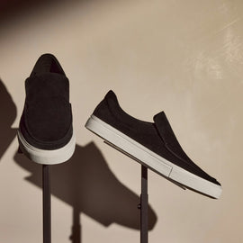 Coastal Suede Slip On in Black | James Perse Los Angeles