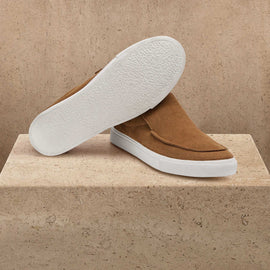 Men's Coastal Suede Slip On in Chestnut | James Perse Los Angeles