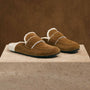 Men's Suede Shearling Lined Loafer in Tabacco/Ivory | James Perse Los Angeles