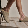 Men's Suede Shearling Clog in Earth | James Perse Los Angeles