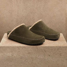 Men's Suede Shearling Clog in Musk | James Perse Los Angeles