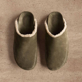 Men's Suede Shearling Clog in Musk | James Perse Los Angeles